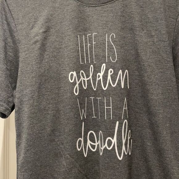 Life is Golden with a Doodle T-shirt SZ medium - Picture 2 of 4